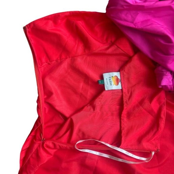 FARM Rio Bold Pink & Orange Red Bow Mini Dress - Picture 7 of 8